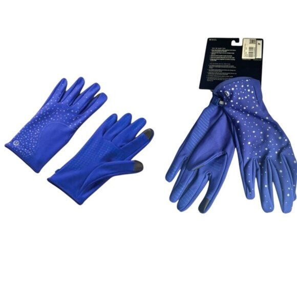Lululemon NEW Run forItAll Reflective GlovesTech Water Repellent Fleece Stretch - Picture 2 of 16